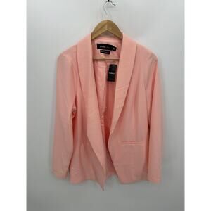 Torrid Studio Crepe Classic Shawl Collar Blazer Impatient Pink Women M/L NWT